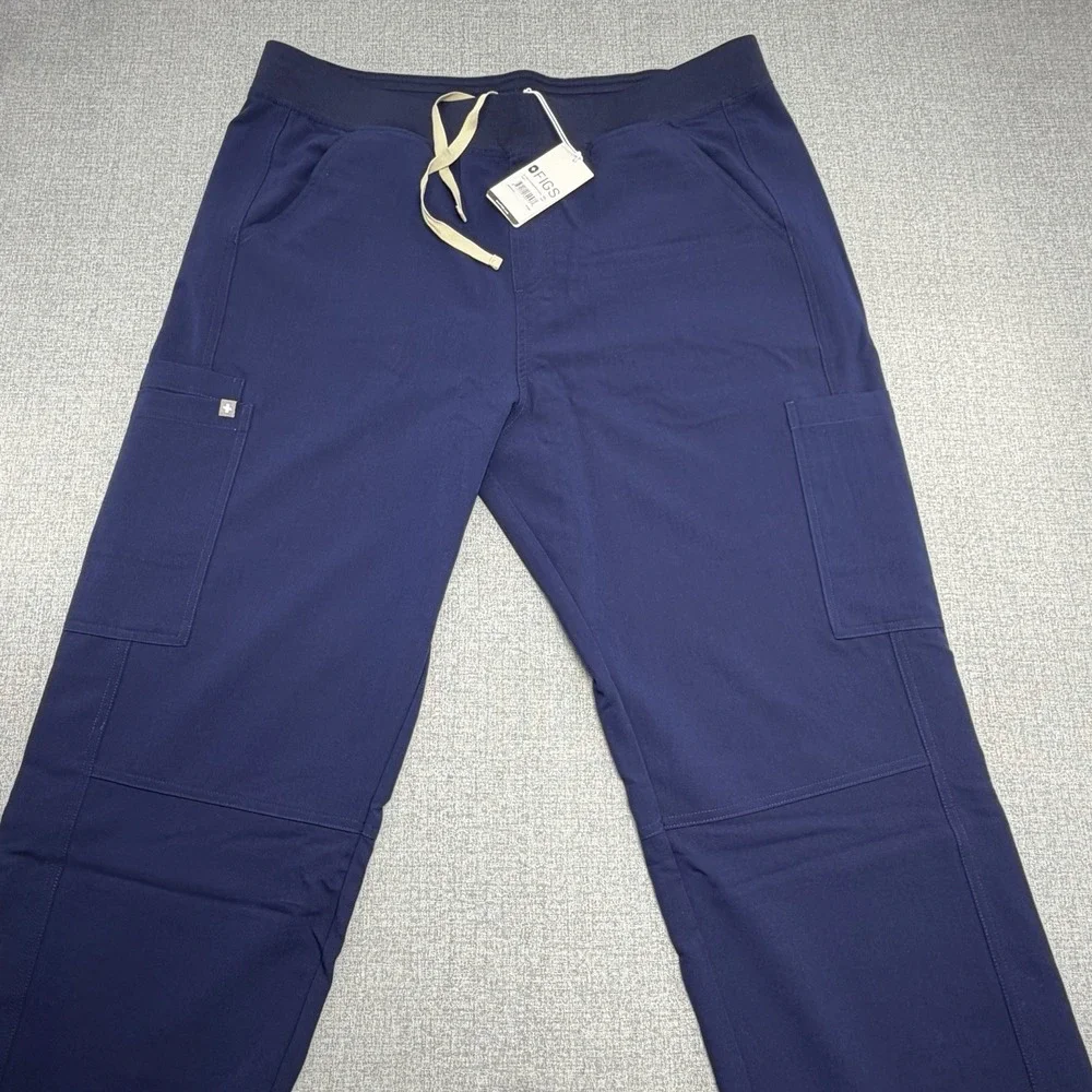 FIGS Mens Axle 2.0 Cargo Scrub Pants XXL Tall Navy FIONx Stretch NWT